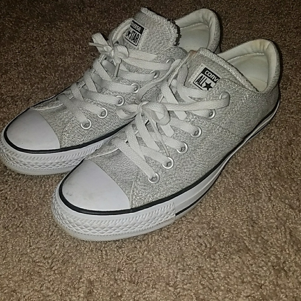 Women's 8 gray heather madison converses